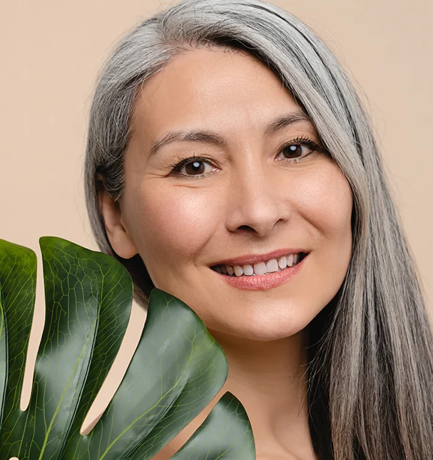 mature asian woman with youthful features